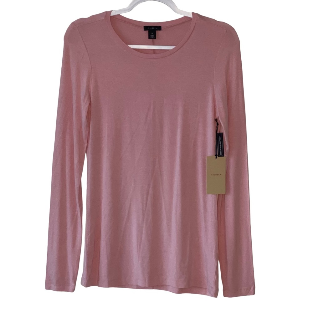 Halogen Long Sleeve Tee Pink Bride Size Medium New With Tags